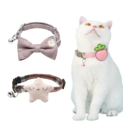 Adorable Pet Collars - Daisy, Strawberry & Star Charms with Bell