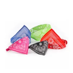 Classic Paisley Slip-On Pet Bandanas - Collar Attachable