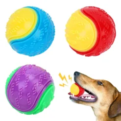 Squeak & Bounce Ball (3‑Pack) – Dog (Dog & Cat Toys)